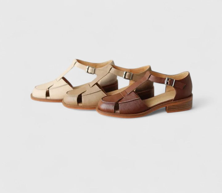 Sandals | Elegant T-Strap Design | Low Block Heel | Versatile and Comfortable
