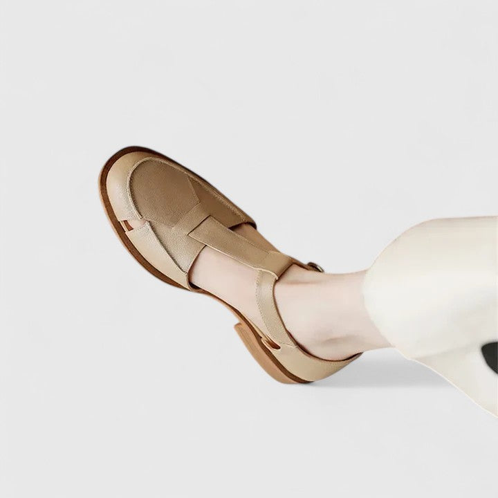 Sandals | Elegant T-Strap Design | Low Block Heel | Versatile and Comfortable