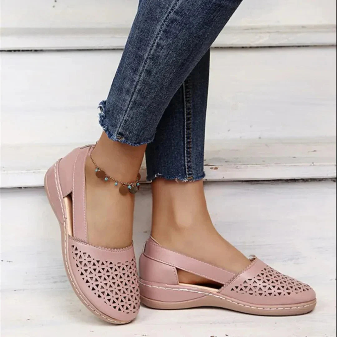 Sandals | Geometric Pattern Closed Toe Shoes | Stylish Comfortable Summer Footwear