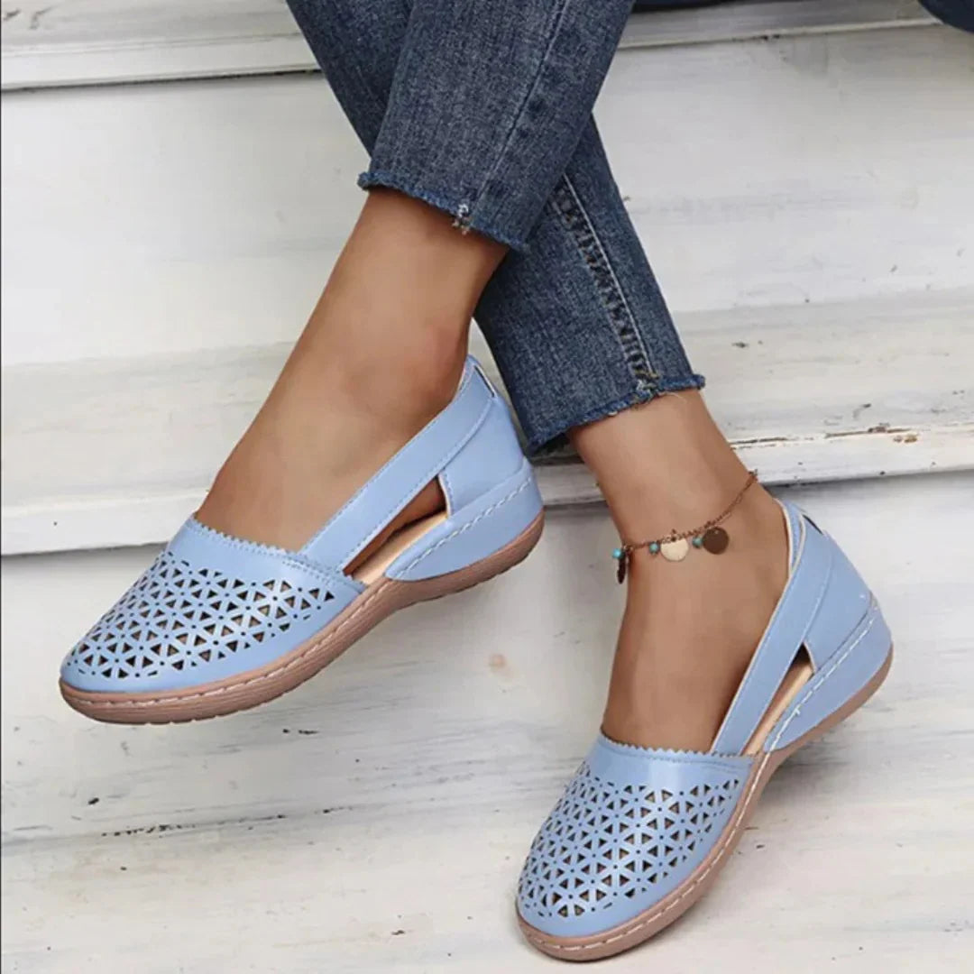 Sandals | Geometric Pattern Closed Toe Shoes | Stylish Comfortable Summer Footwear