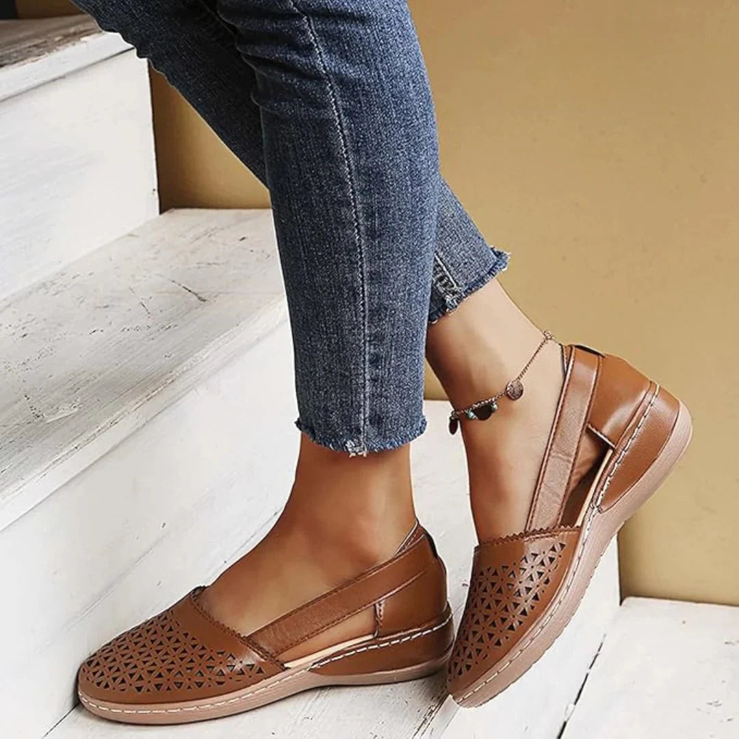 Sandals | Geometric Pattern Closed Toe Shoes | Stylish Comfortable Summer Footwear
