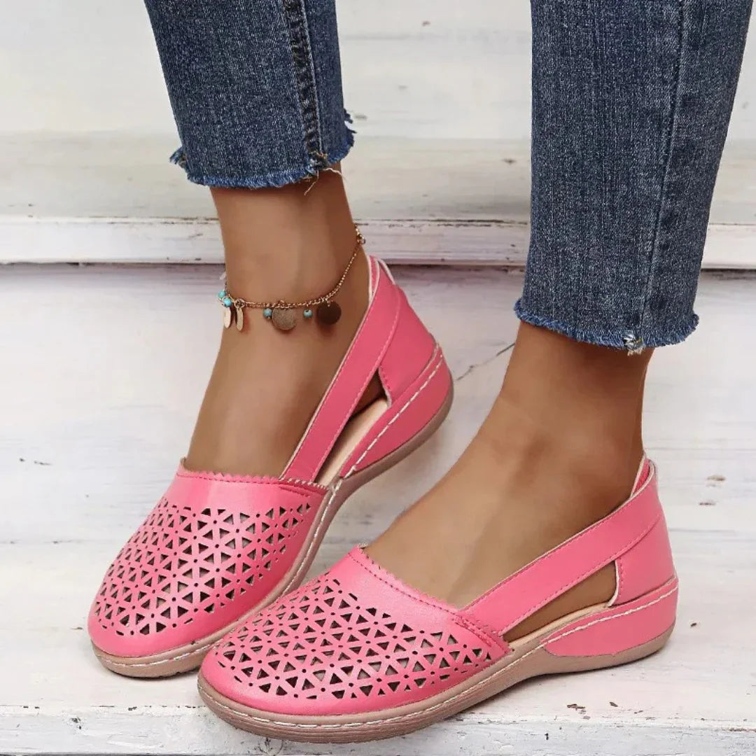 Sandals | Geometric Pattern Closed Toe Shoes | Stylish Comfortable Summer Footwear
