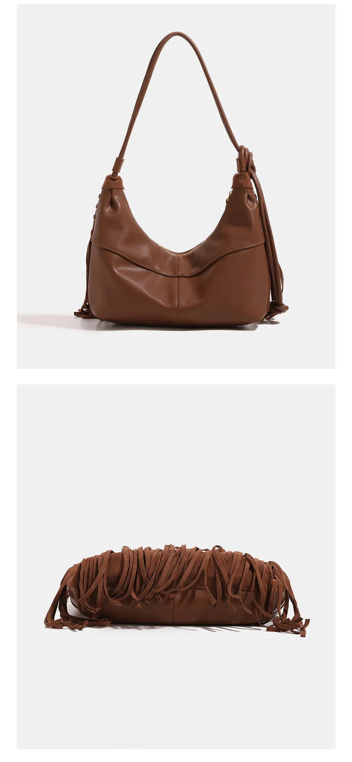 Duttini | Fringe Detail Handbag for Women – Statement Accessory