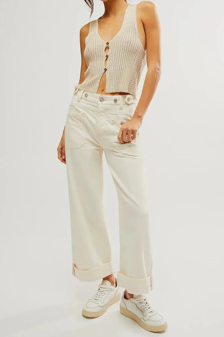 Duttini | High-Waist Wide-Leg Denim for Women – Pants Collection