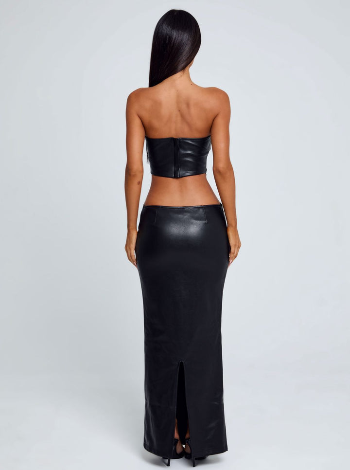 Milarae Black Midi Dress