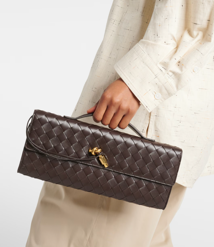 Woven Faux Suede Knot Bag