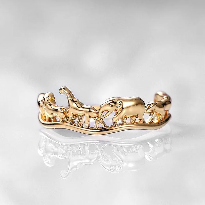 Women's Gold-Plated Nature-Inspired Ring | Waterproof Tarnish-Free Statement Ring