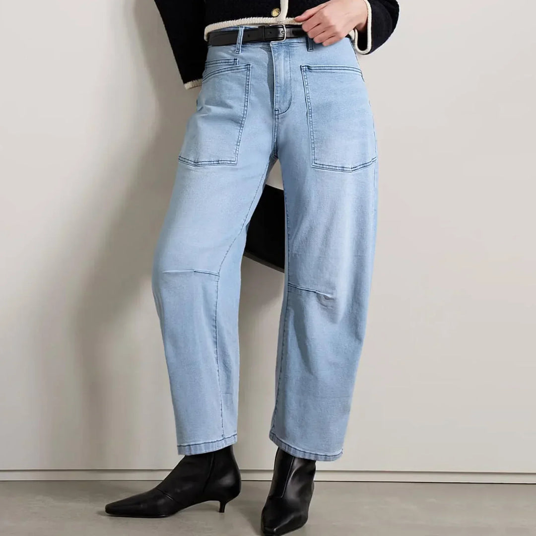 Duttini | Structured Barrel Jeans for Women in Denim