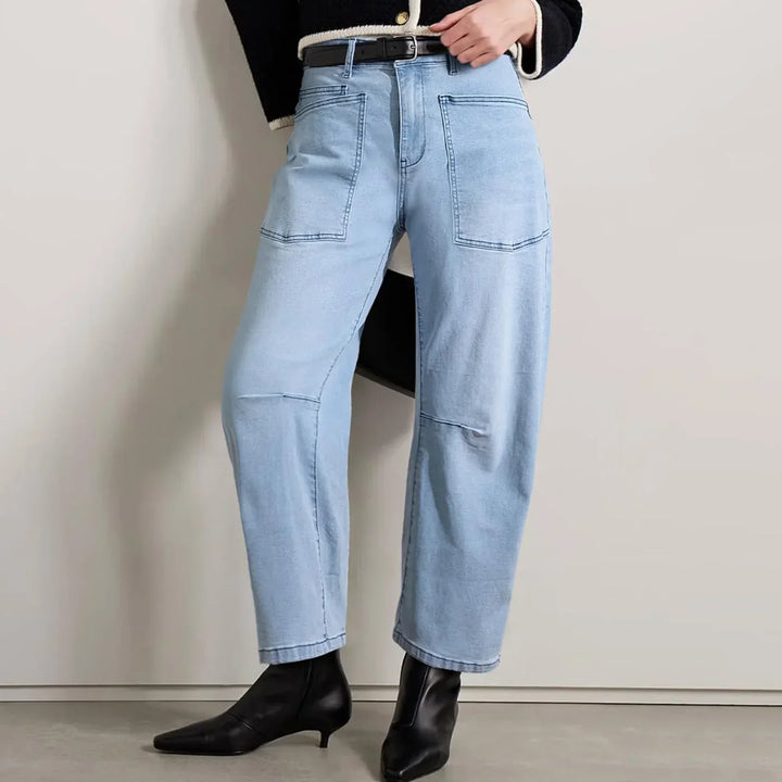 Duttini | Structured Barrel Jeans for Women in Denim