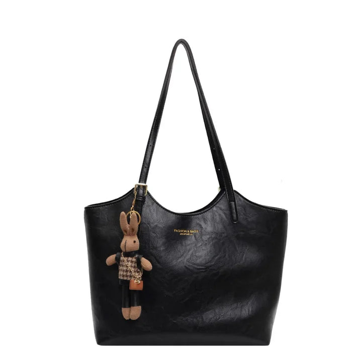 Duttini | Soft Vegan Leather Tote Bag with Shoulder Straps