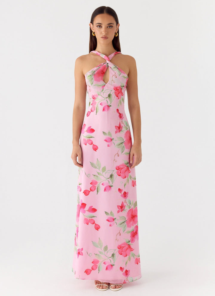 Serafim Chiffon Maxi Dress Petal Soleil