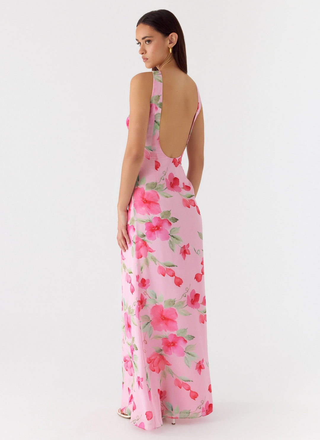 Serafim Chiffon Maxi Dress Petal Soleil