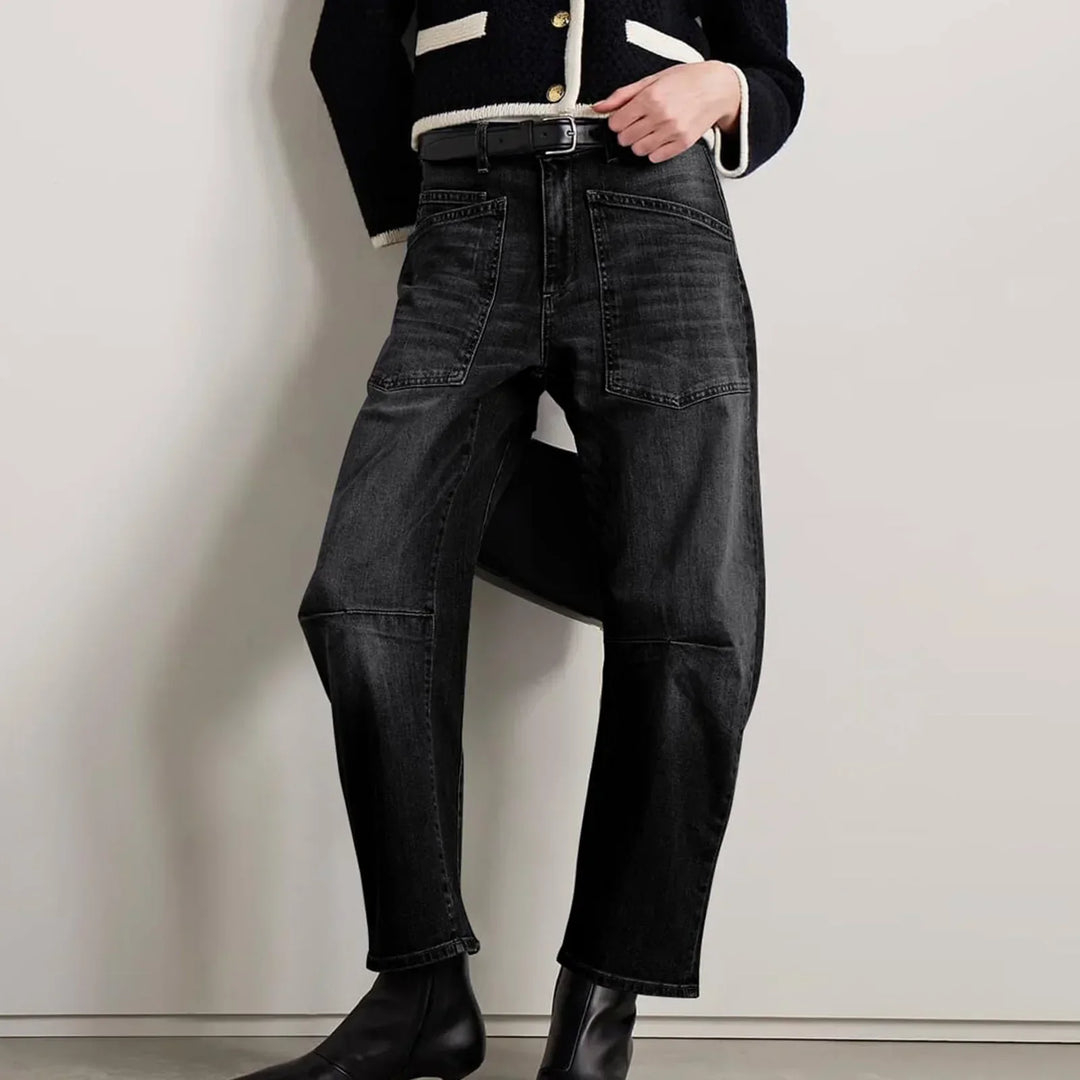 Duttini | Structured Barrel Jeans for Women in Denim