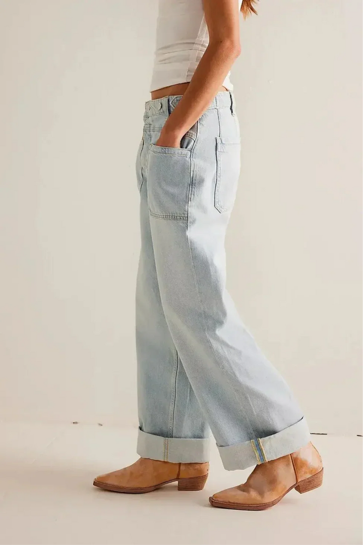 Duttini | High-Waist Wide-Leg Denim for Women – Pants Collection