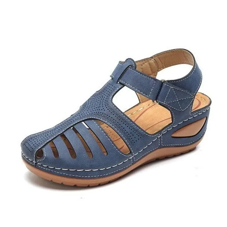 Sharon Fisherman Sandals | Closed Toe Wedge Orthopedic Walking