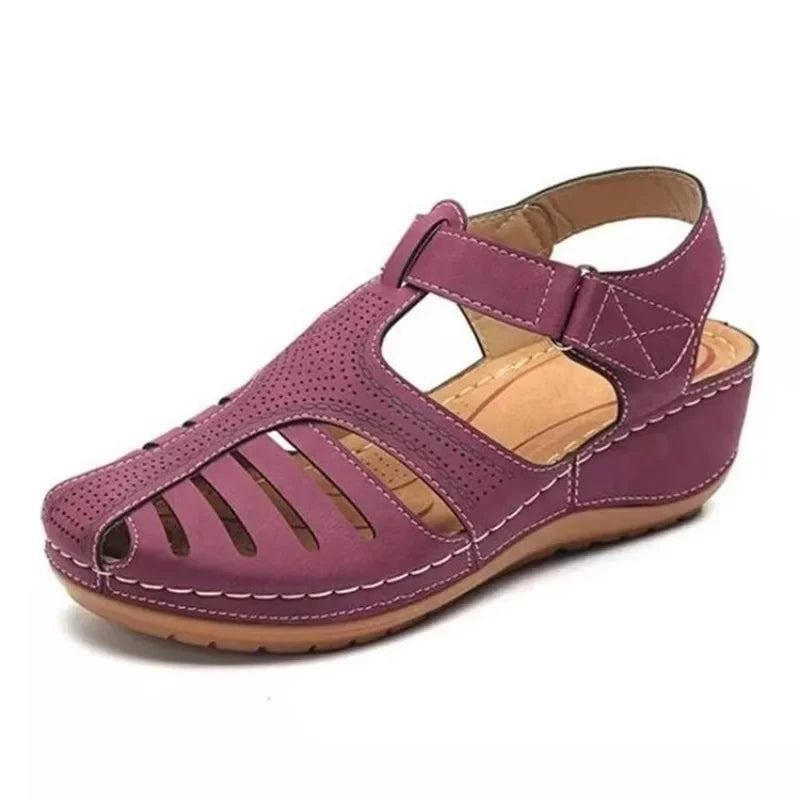Sharon Fisherman Sandals | Closed Toe Wedge Orthopedic Walking