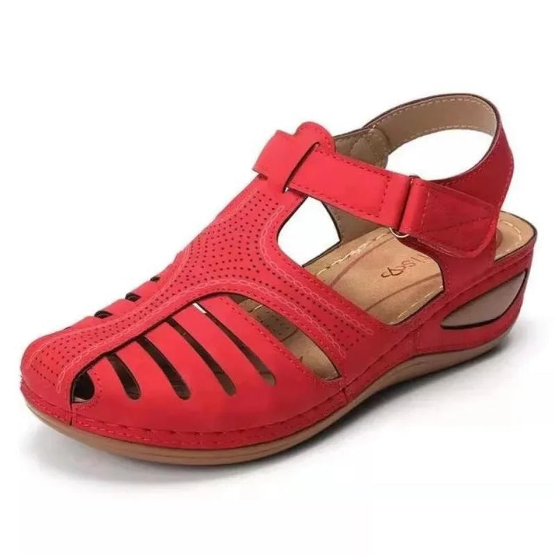 Sharon Fisherman Sandals | Closed Toe Wedge Orthopedic Walking