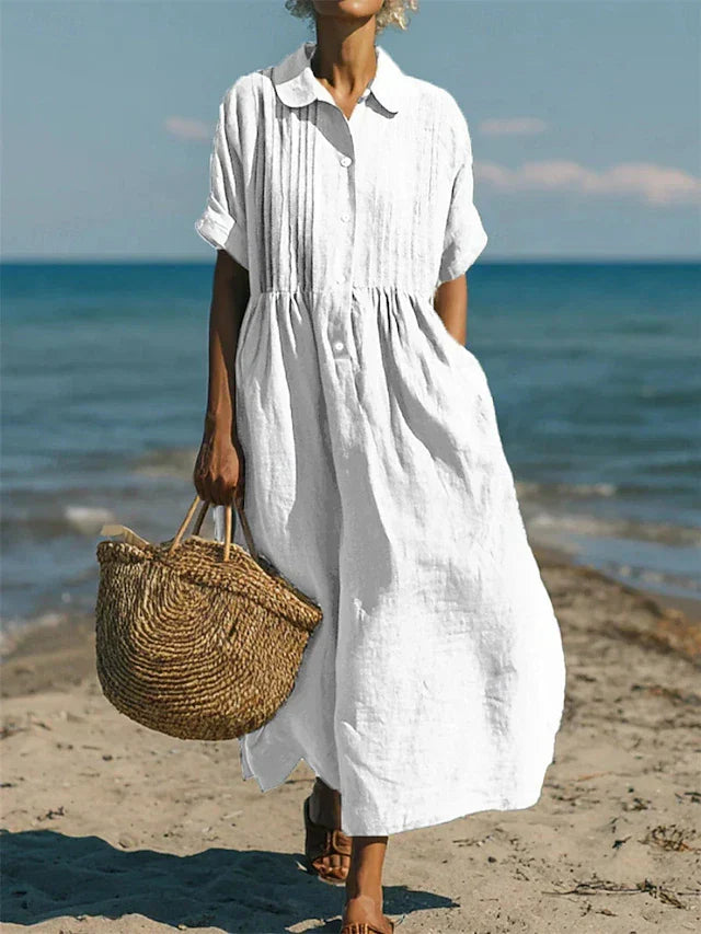 Shirt Dress | Elegant Summer Dress with Flattering Silhouette