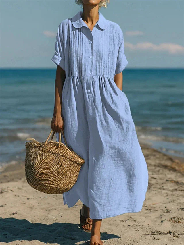 Shirt Dress | Elegant Summer Dress with Flattering Silhouette