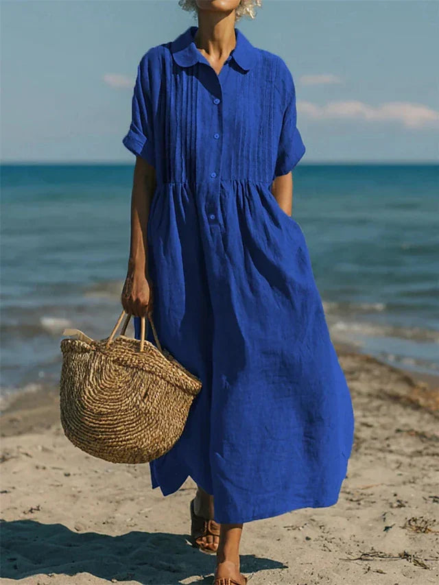 Shirt Dress | Elegant Summer Dress with Flattering Silhouette