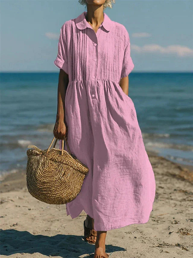 Shirt Dress | Elegant Summer Dress with Flattering Silhouette