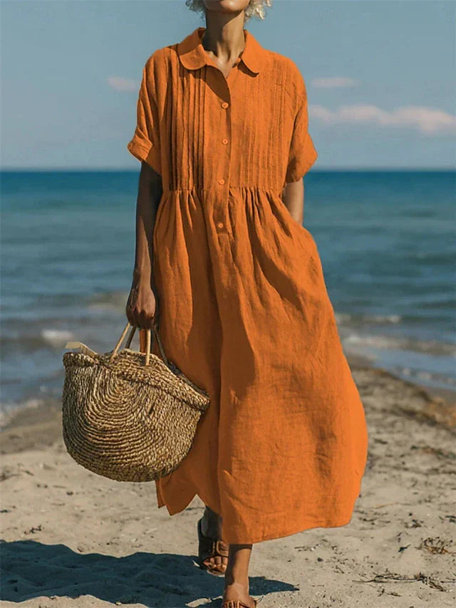 Shirt Dress | Elegant Summer Dress with Flattering Silhouette