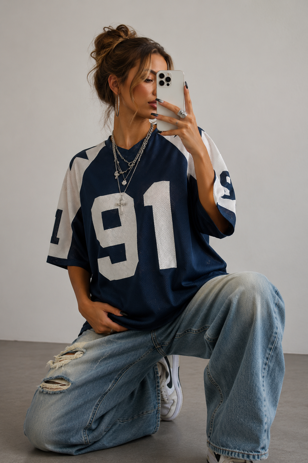 Sport Jersey Shirt | Oversized Trendy Streetwear Top