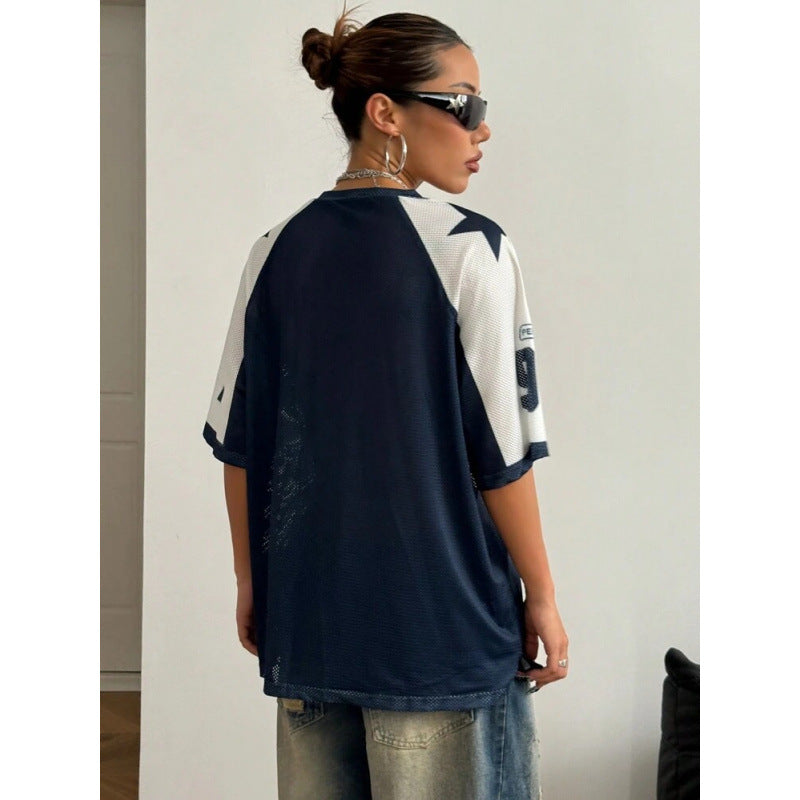 Sport Jersey Shirt | Oversized Trendy Streetwear Top
