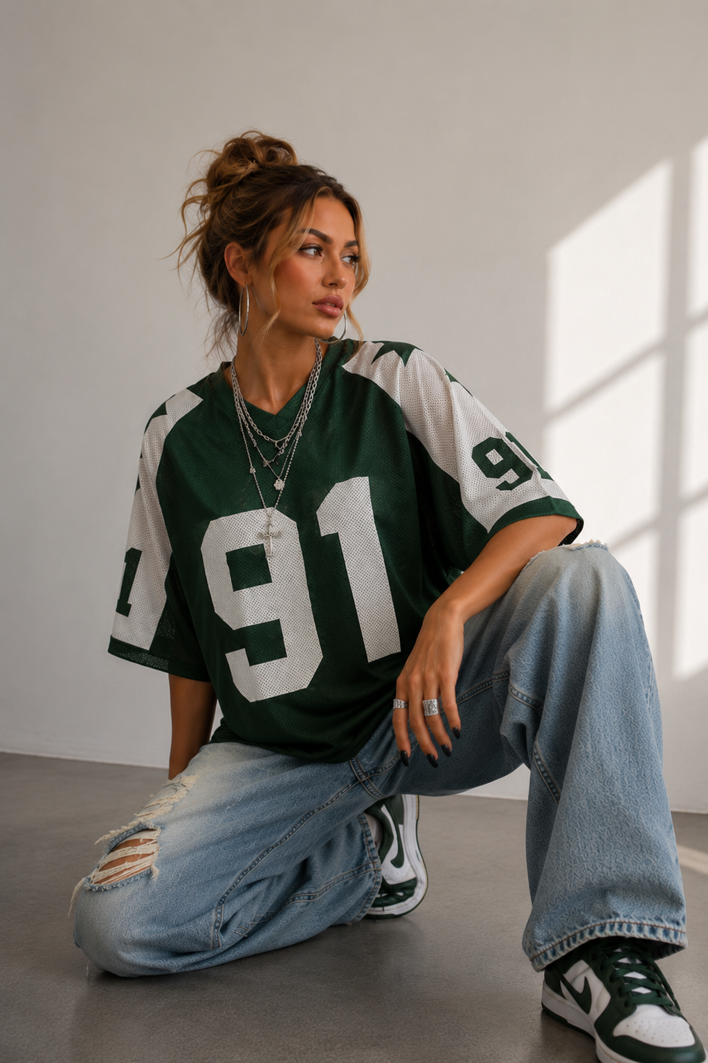 Sport Jersey Shirt | Oversized Trendy Streetwear Top
