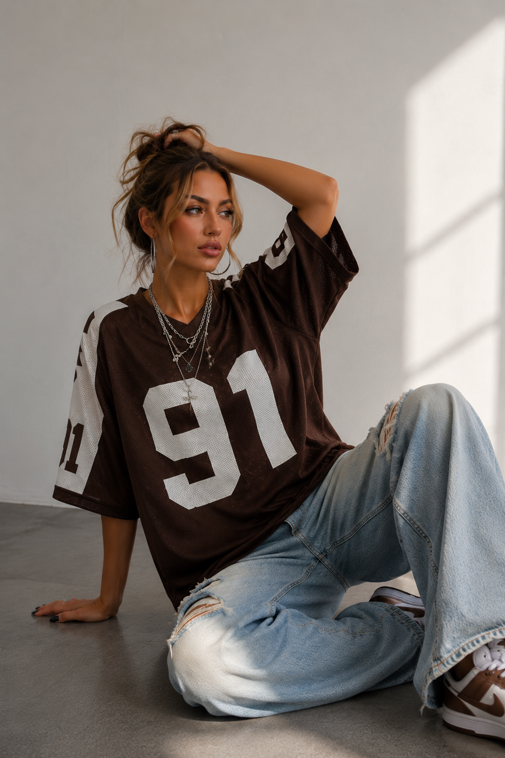 Sport Jersey Shirt | Oversized Trendy Streetwear Top