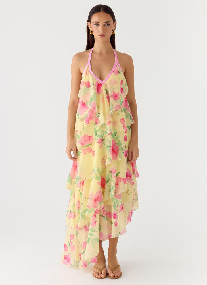 Strawberry Mimosa Maxi Dress Lemon Soleil