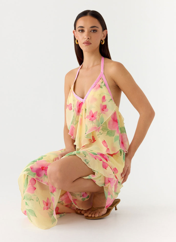 Strawberry Mimosa Maxi Dress Lemon Soleil