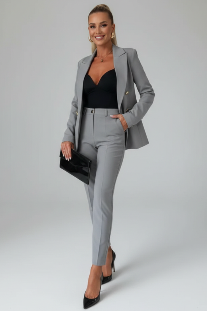 Suit | Modern Double-Breasted Blazer Set | Elegant Sophisticated Design