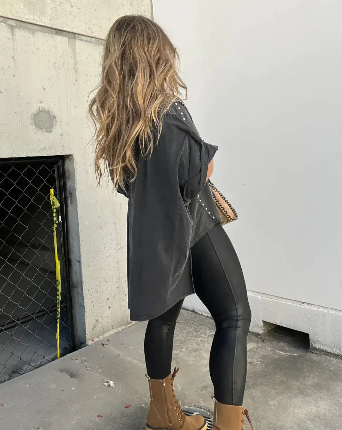 T-Shirt | Stud-Detail Oversized Boyfriend Top | Edgy Comfortable