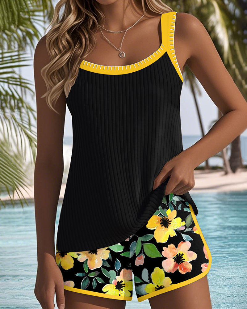 Tankini | Elegant Two-Piece Swimwear | Flattering Tummy Control | Comfortable Support