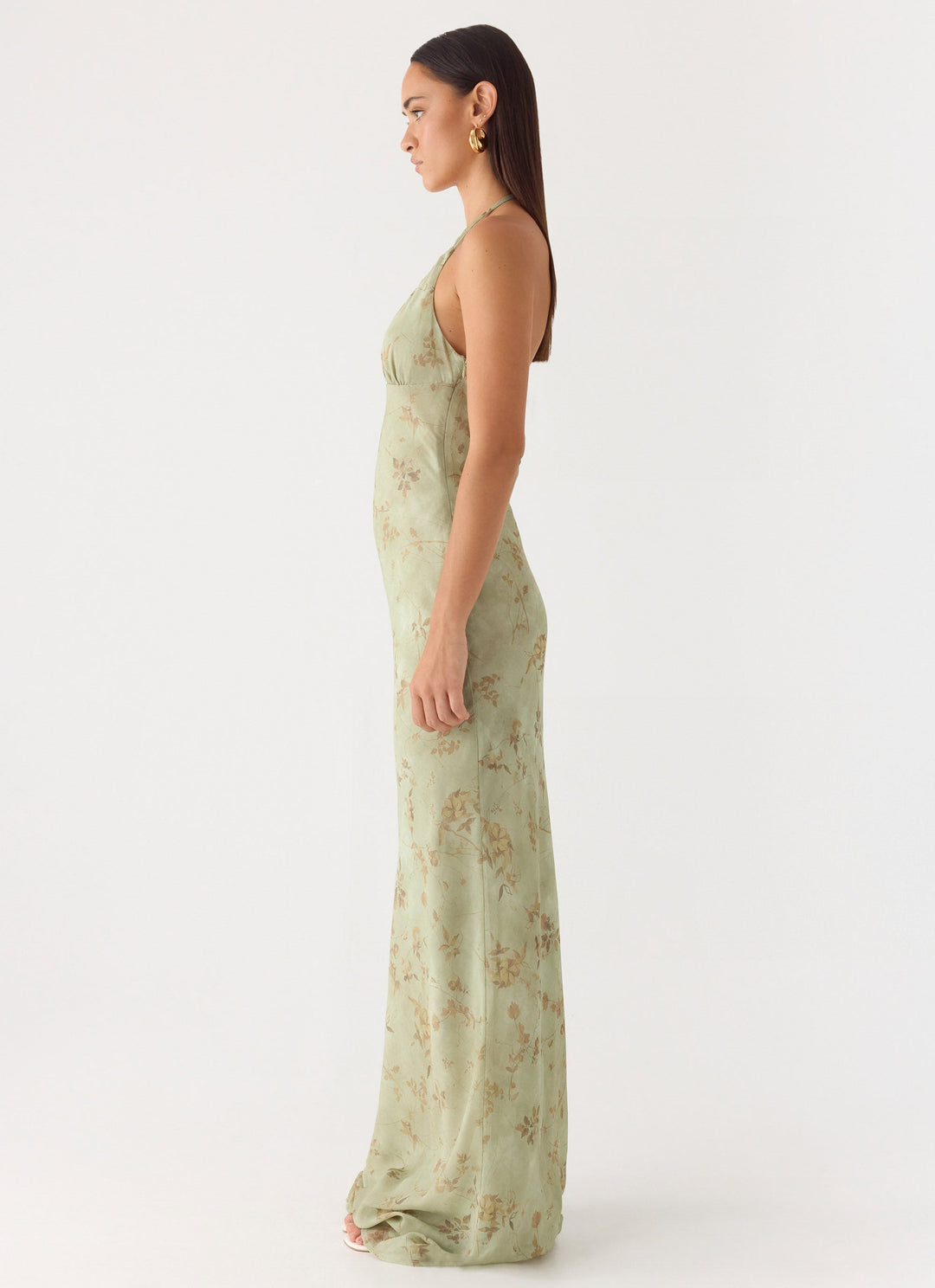 Ultra Quiet Halter Maxi Dress Green