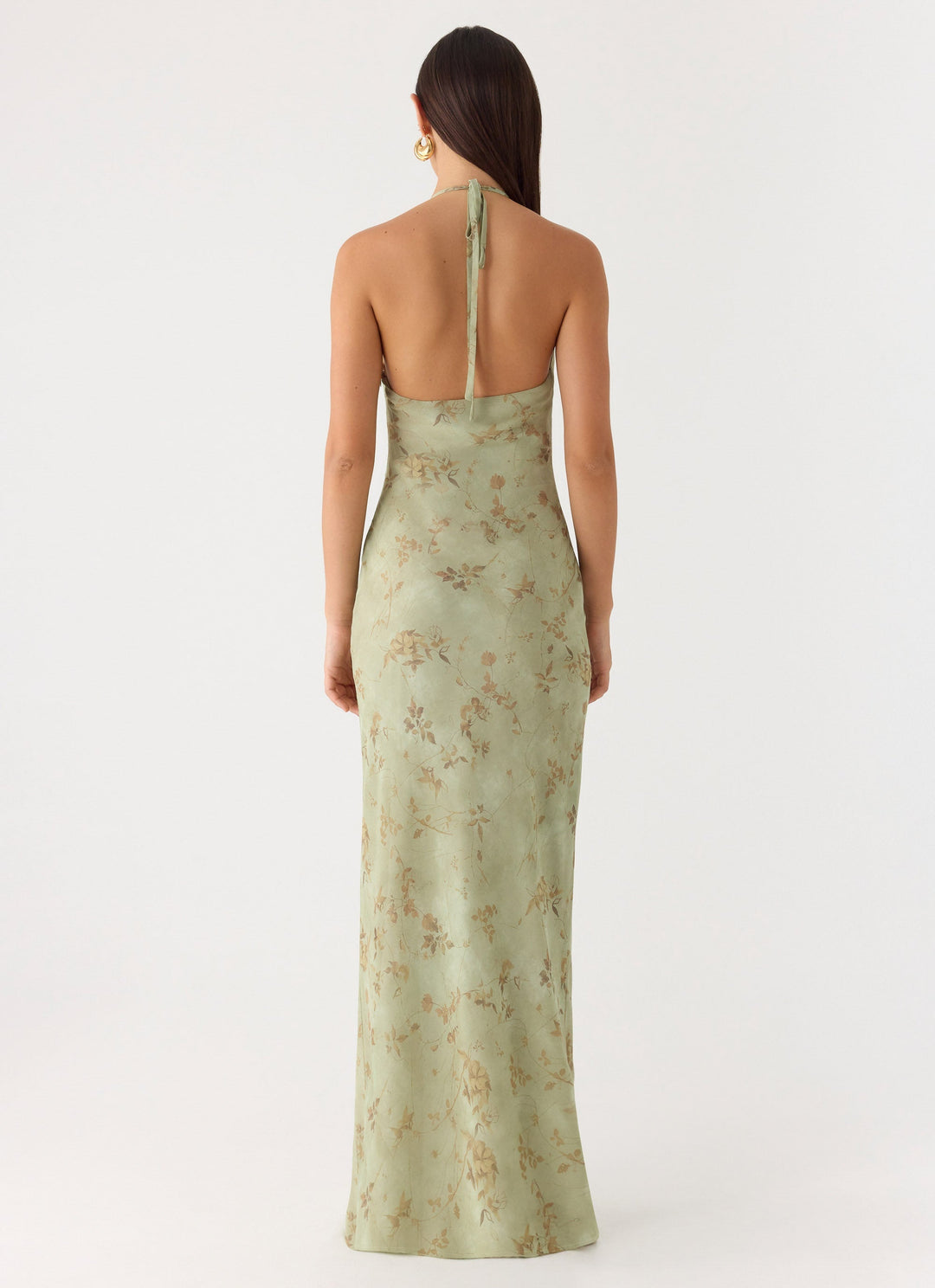 Ultra Quiet Halter Maxi Dress Green