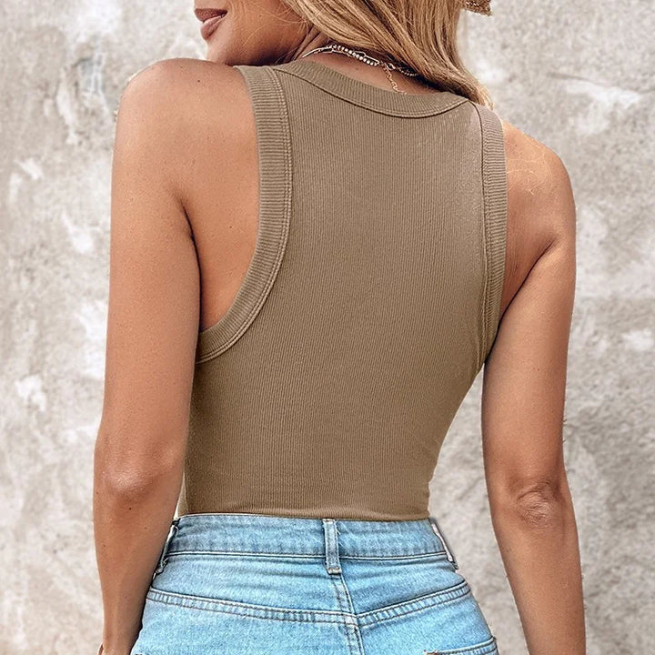 Duttini | Ribbed Racerback Tank with Built-in Support