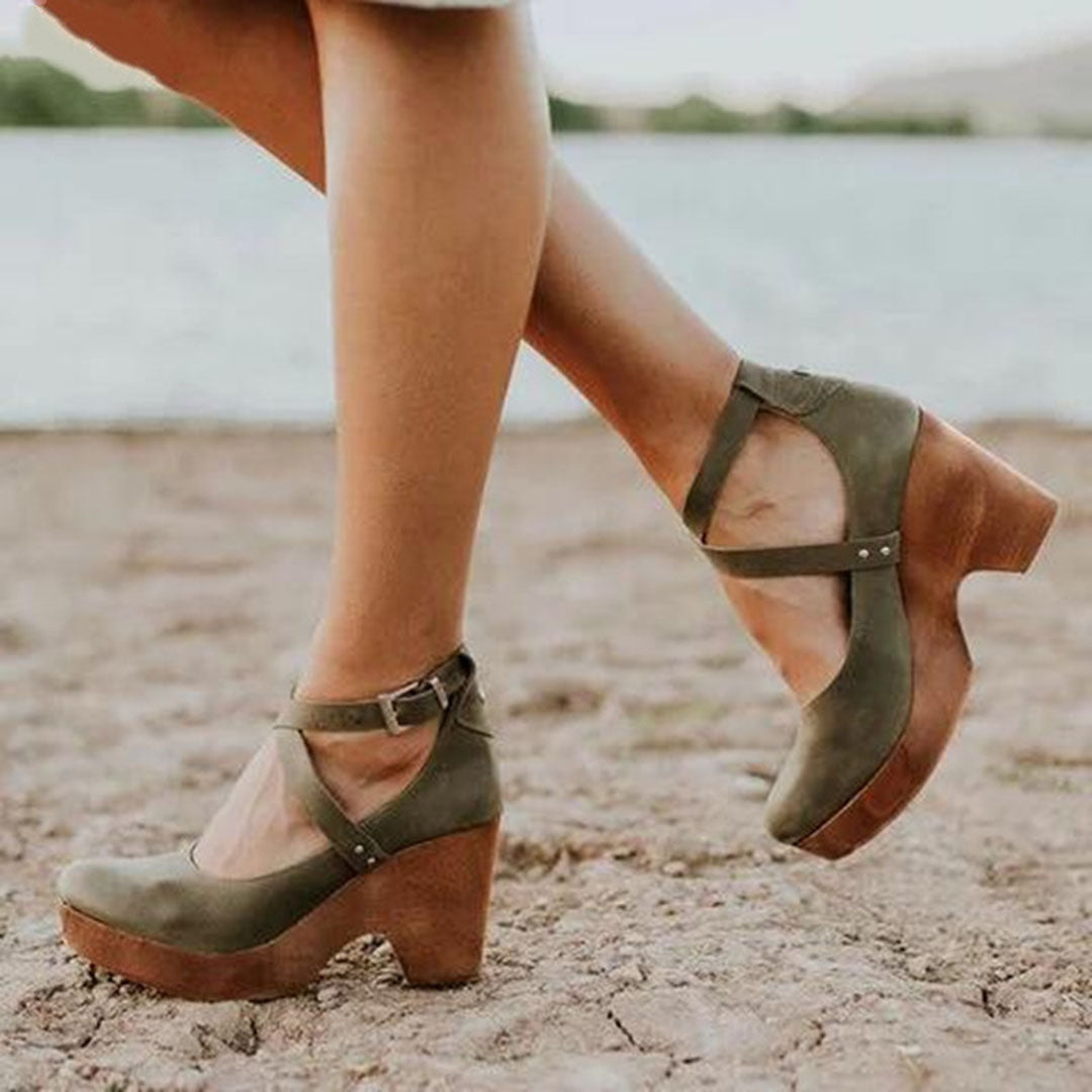 Wedge Heels | Elegant Closed Toe Design with Comfortable Support