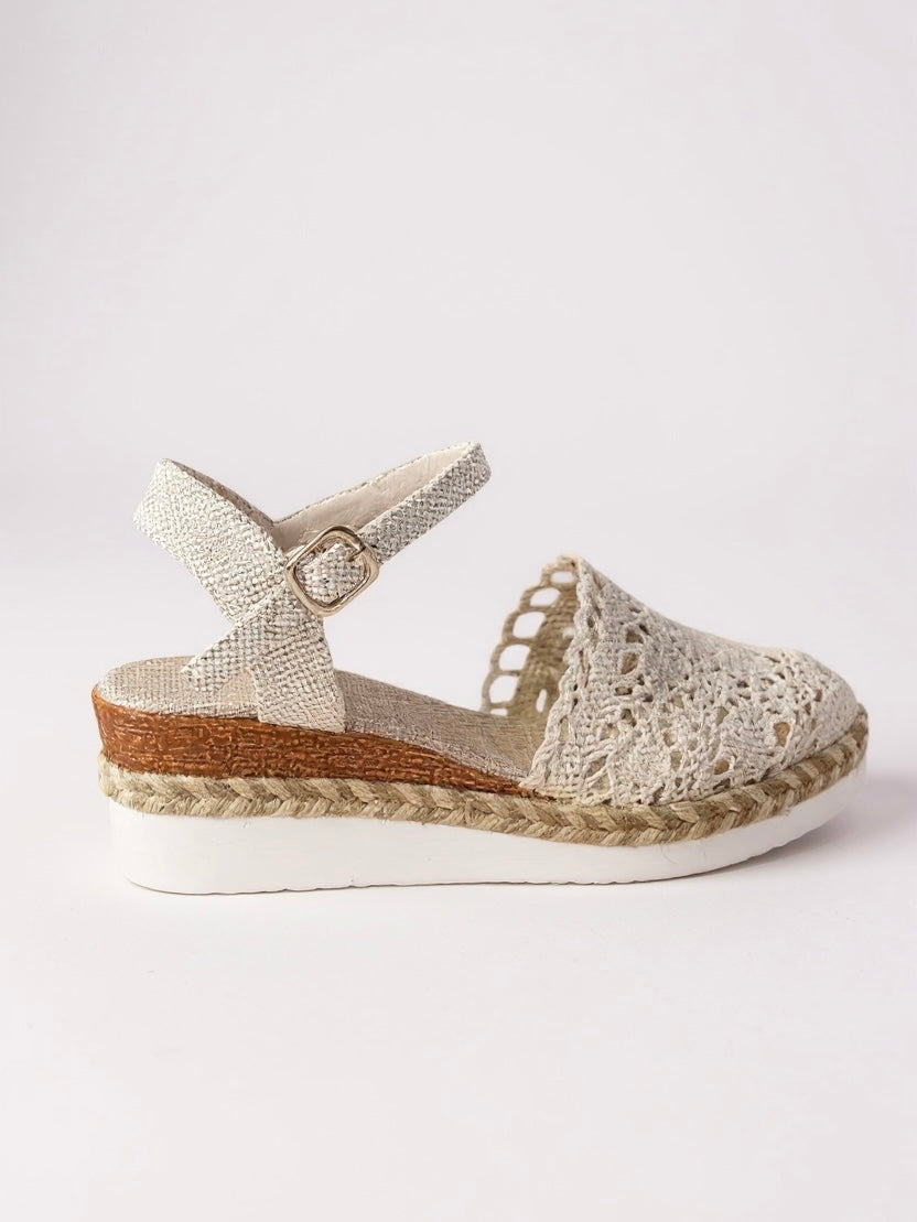 Wedge Sandals | Boho Espadrille Wedges with Ankle Strap | Comfortable Elevated Footwear