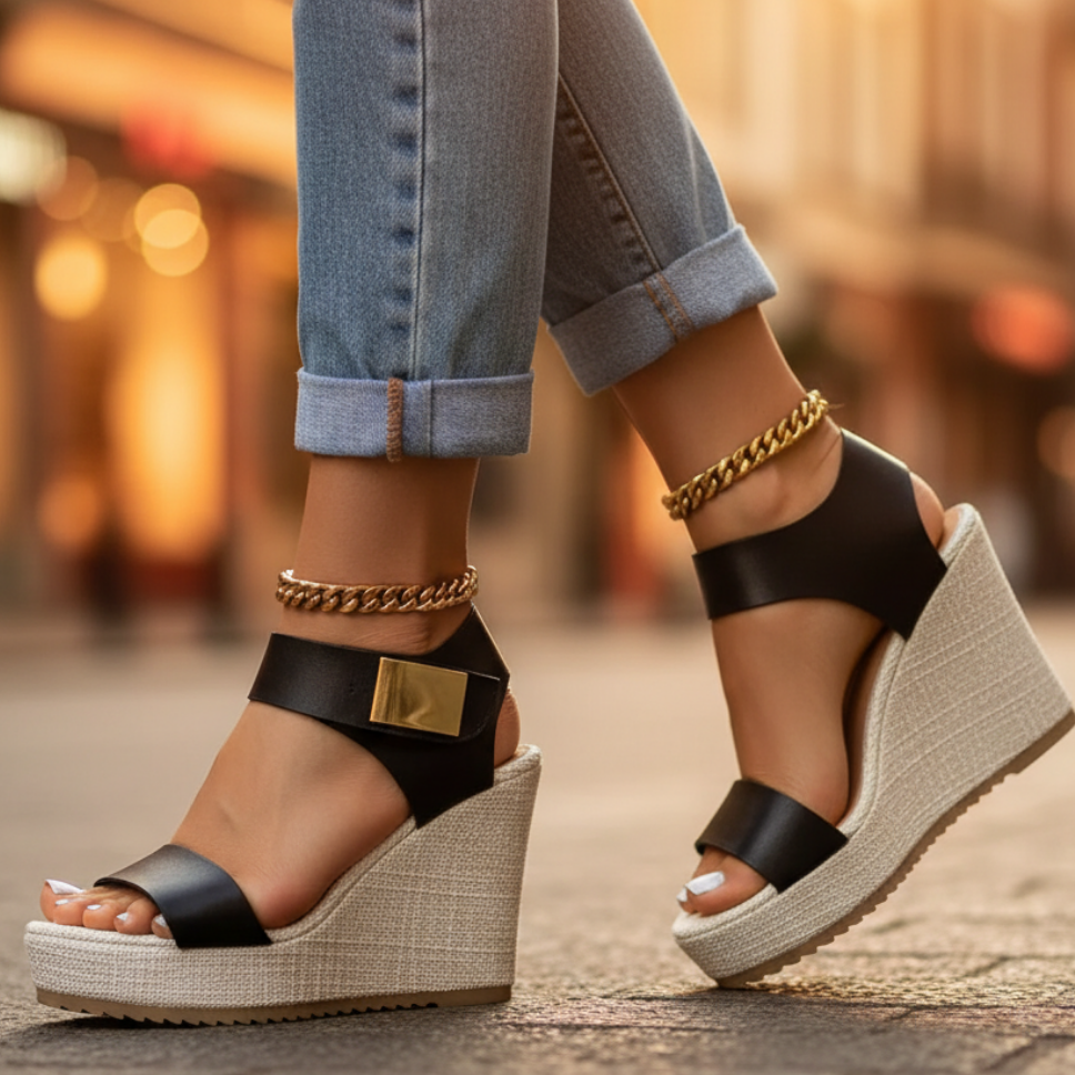 Wedge Sandals | Platform Open Toe Footwear | Stylish Comfortable