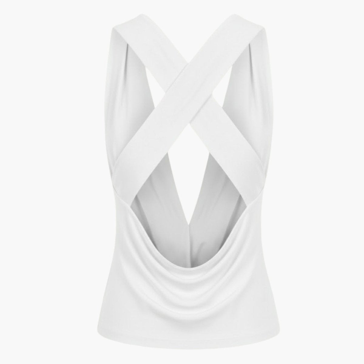 Soft Tencel Modal Blouse | Elegant Cowl Neck Open Back Top