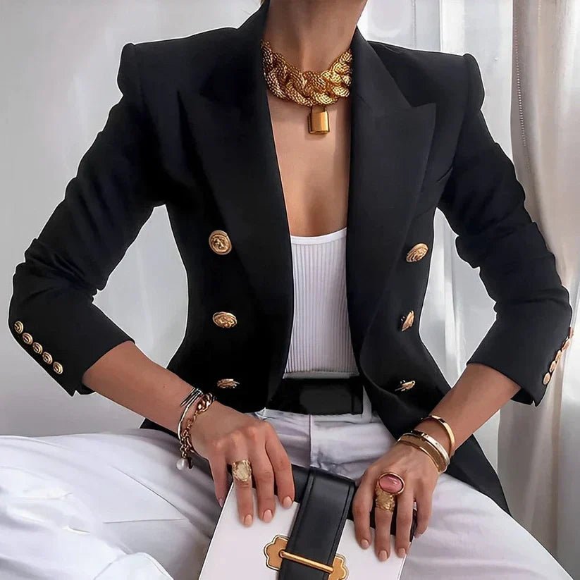 Womens Blazer | Double-Breasted Style | Structured Jacket | Elegant | Versatile