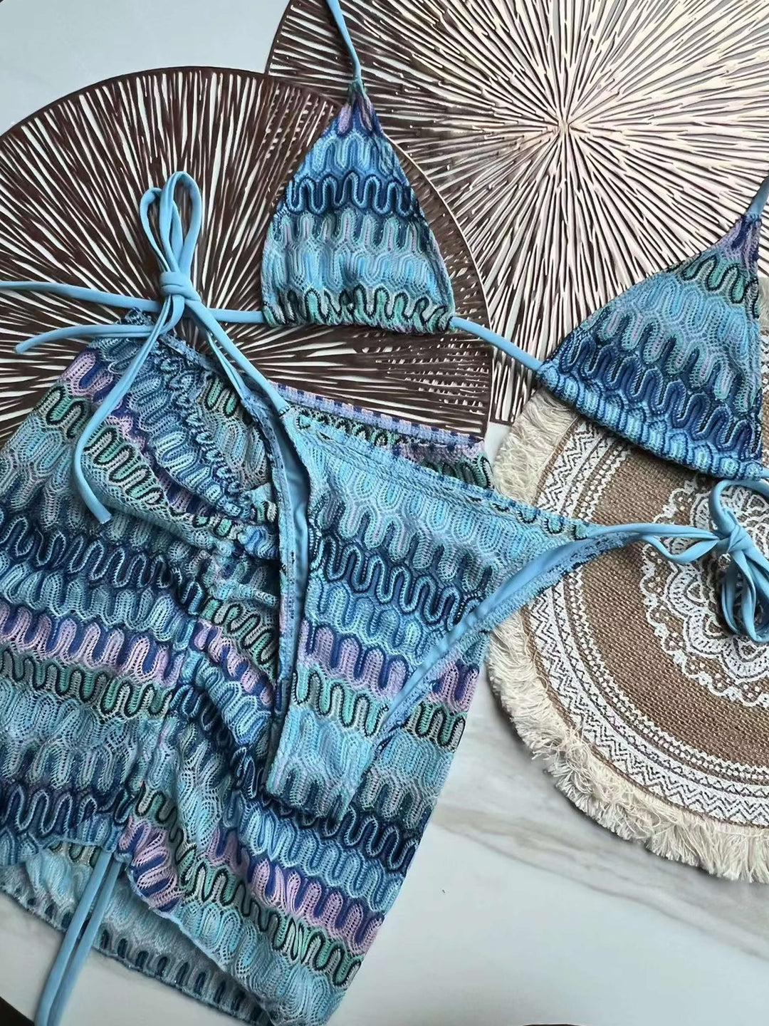 Duttini | Wavy Knit Texture Bikini Set for Women – Sets Collection