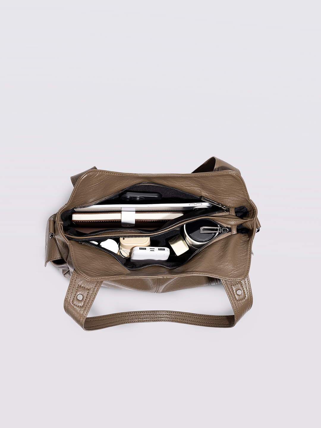 Duttini | Multi-Pocket Shoulder Bag, Adjustable Strap