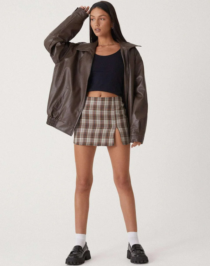 Women's Biker Style Faux Leather Jacket