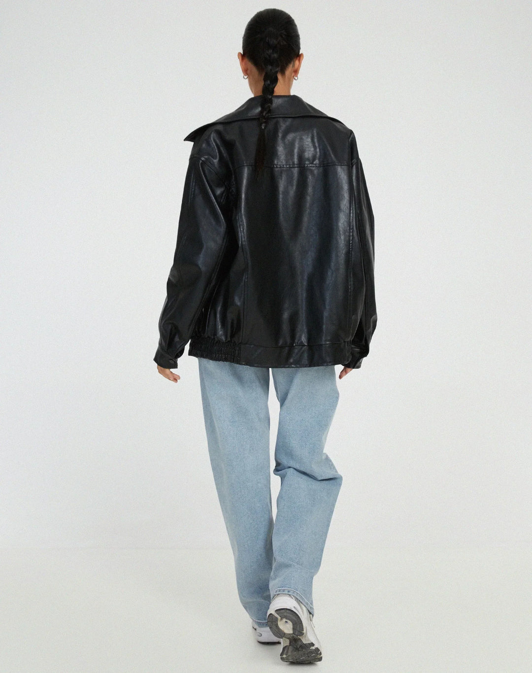 Women's Biker Style Faux Leather Jacket