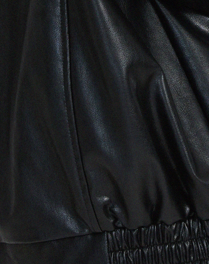 Women's Biker Style Faux Leather Jacket