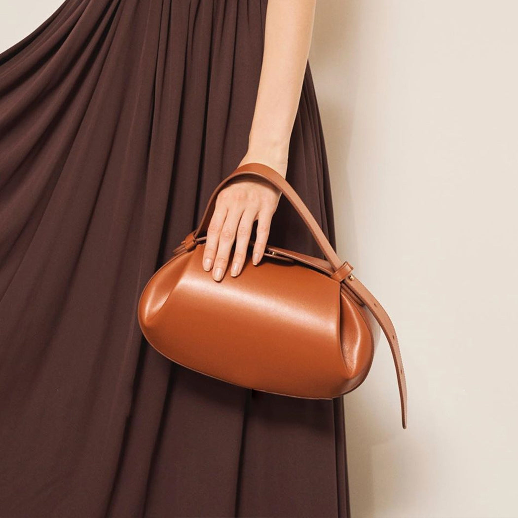 Duttini | Sculptural Round Shoulder Bag, Top Handle