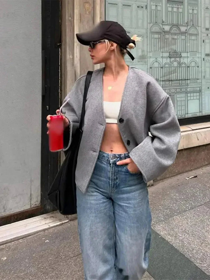 Casual Women's Cardigan with Buttons and Comfortable Fit